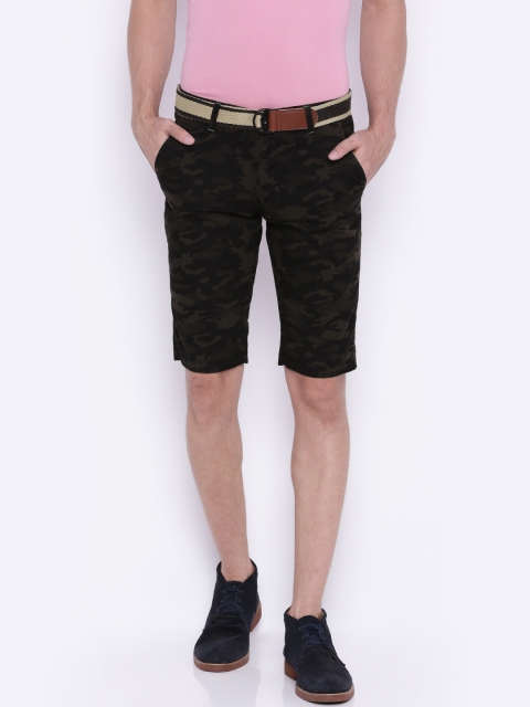 

Sports52 wear Men Brown and Black Printed Regular Fit Chino Shorts