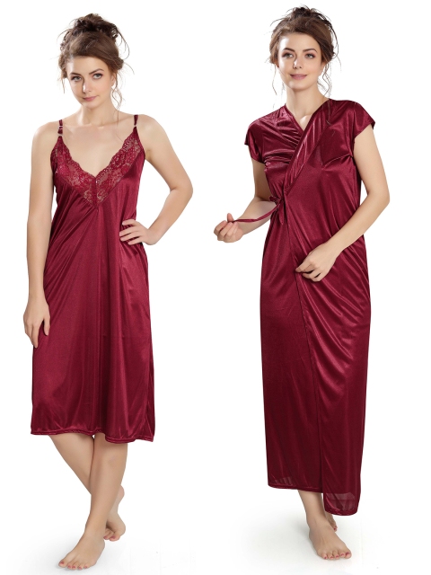 

Ever Loved Maroon Nightdress