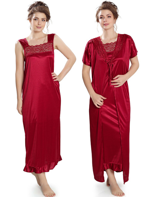 

Ever Loved Maroon Nightdress