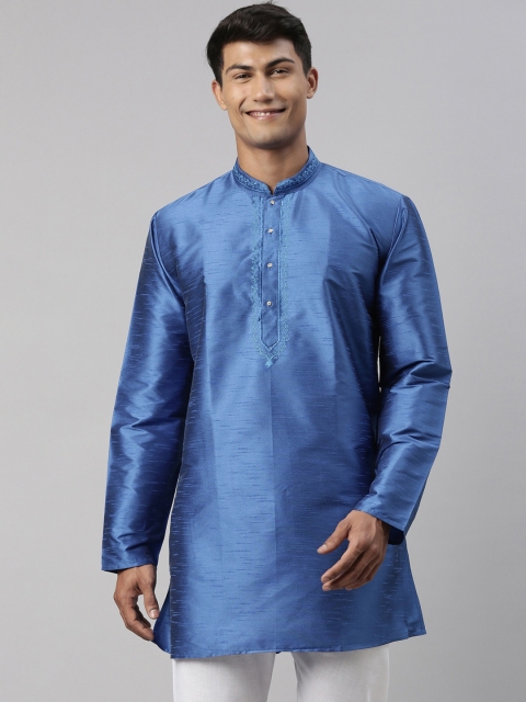 

TATTVA Men Blue Patchwork Kurta