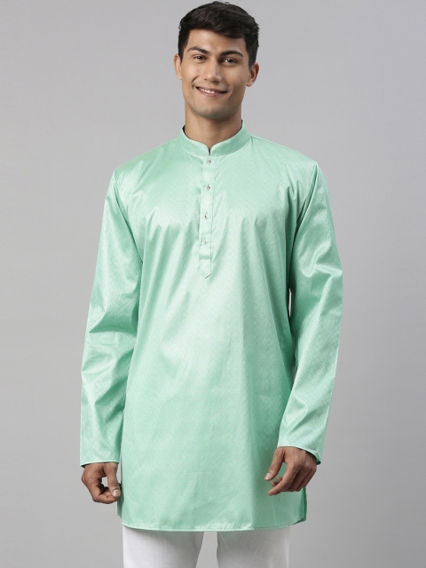 

TATTVA Men Green Thread Work Kurta