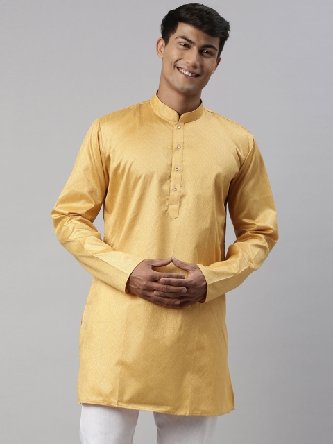 

TATTVA Men Beige Flared Sleeves Kurta