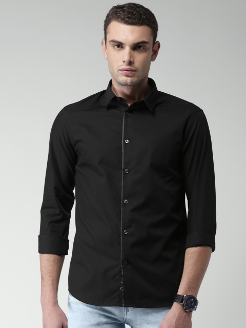 

Celio Men Black Slim Fit Solid Casual Shirt