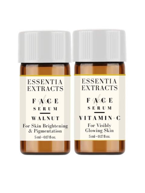 

ESSENTIA EXTRACTS Set of Walnut & Vitamin C Face Serums - 5 ml Each, Off white