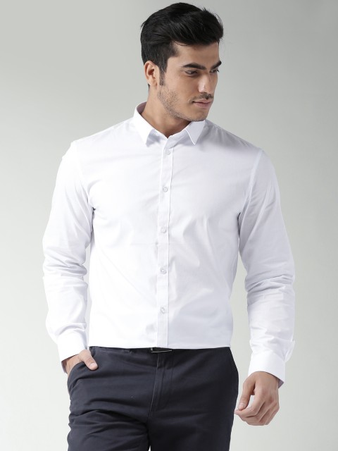 

Celio Men White Slim Fit Solid Semiformal Shirt