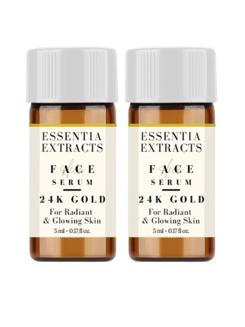

ESSENTIA EXTRACTS Set of 2 24K Gold Face Serums - 5 ml Each, White