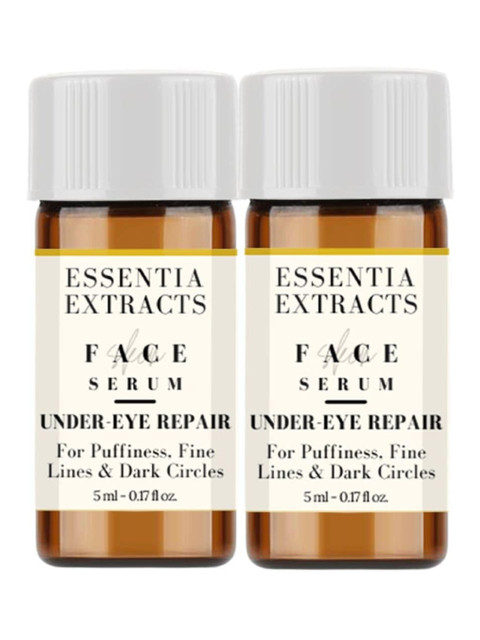 

ESSENTIA EXTRACTS Set of 2 Under-Eye Repair Serum for Puffiness & Dark Circles - 5 ml Each, Brown