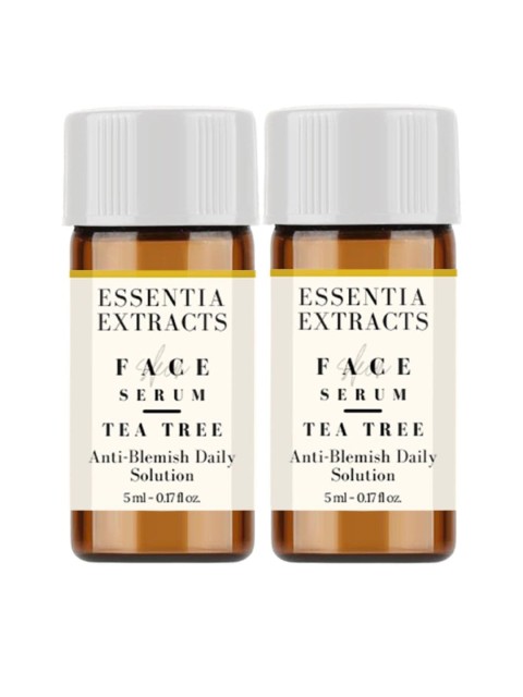

ESSENTIA EXTRACTS Set of 2 Tea Tree Anti-Blemish Daily Solution Face Serums 5 ml Each, White