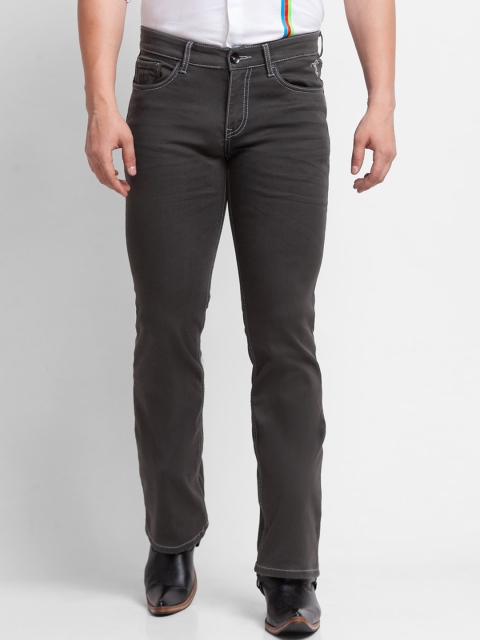 

mode de base Men Charcoal Bootcut Stretchable Jeans