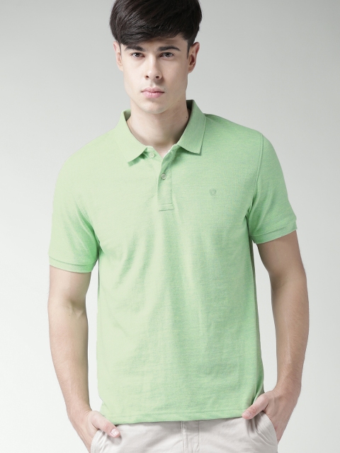 

Celio Men Green Solid Polo Collar T-shirt