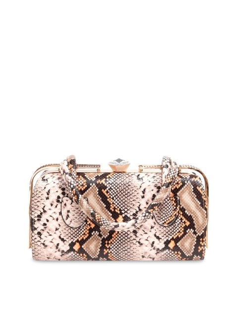 

ODETTE Women Brown Textured Structured Handheld Bag