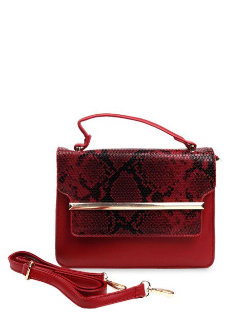 

ODETTE Red Animal Satchel Bag