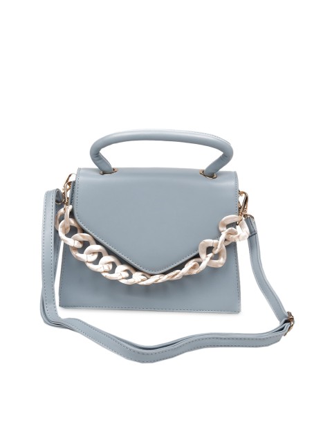 

ODETTE Brown Oversized Structured Handheld Bag with Tasselled