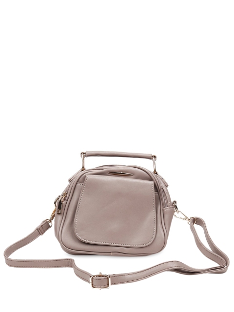 

ODETTE Brown Half Moon Handheld Bag with Tasselled