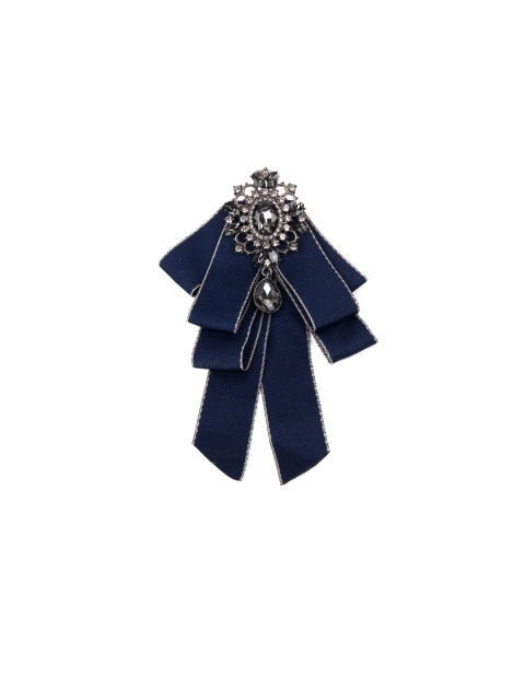 

ODETTE Women Blue & White Stone-Studded Brooch