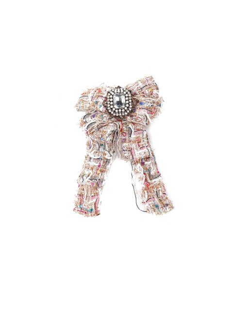 

ODETTE White & Red Stone Studded Brooch, Multi
