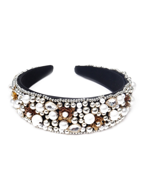 

ODETTE Women White & Gold-Toned Hairband