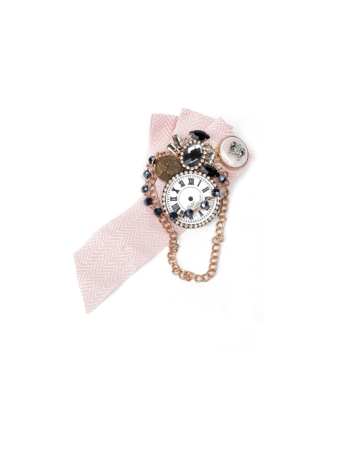 

ODETTE Women Pink Statement Brooch