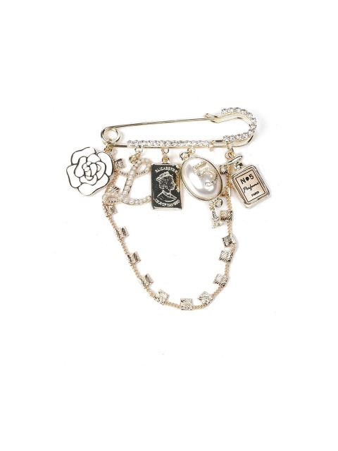

ODETTE Women Gold-Toned Brooch