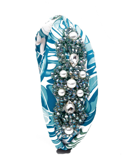 

ODETTE Women Blue & Silver-Toned Embellished Hairband