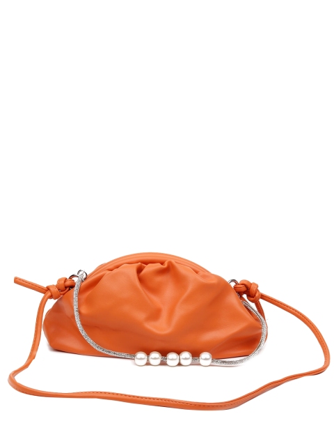 

ODETTE Orange Structured Handheld Bag