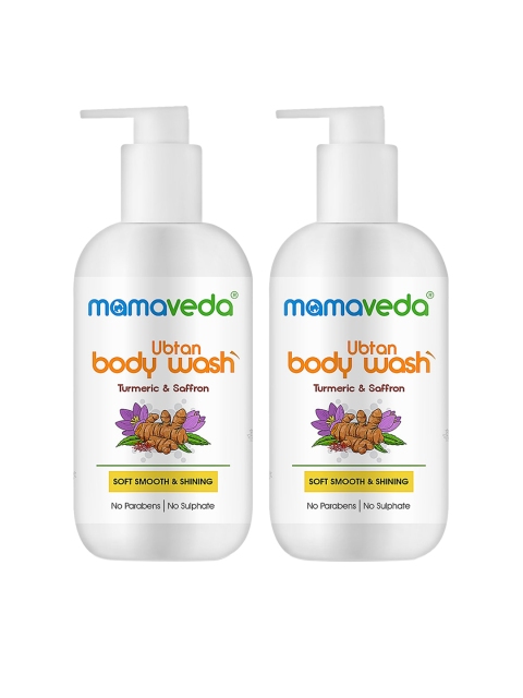 

Mamaveda Set of 2 Ubtan Body Wash with Turmeric & Saffron 250 ml each, White