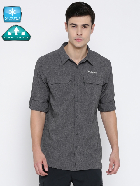 

Columbia Men Grey Irico Long Sleeve Self-Design Outdoor Shirt