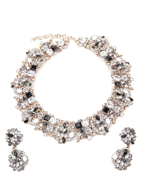 

ODETTE Silver Crystal Embellished Choker Jewellery Set