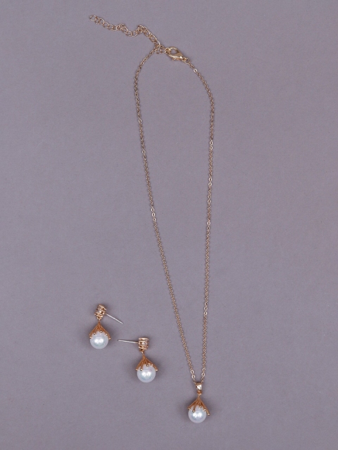 

ODETTE White & Gold-Toned Necklace