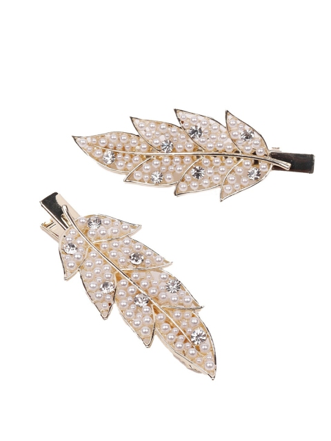 

ODETTE Women Gold-Toned Embellished Claw Clip