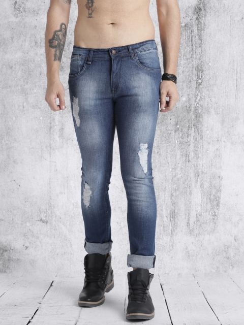 

Roadster Men Blue Skinny Fit Mildly Distressed Stretchable Jeans