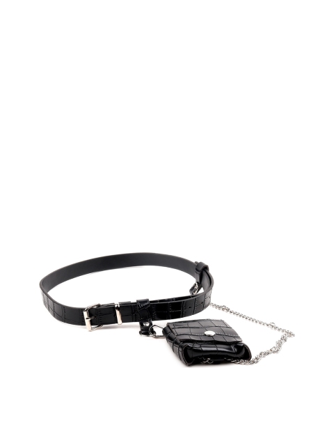 

ODETTE Black Leather Structured Sling Bag