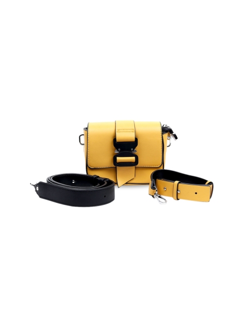 

ODETTE Yellow Structured Sling Bag