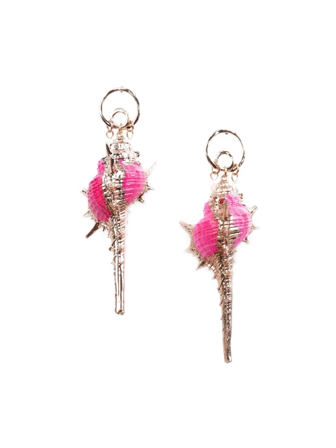 

ODETTE Pink Oval Drop Earrings