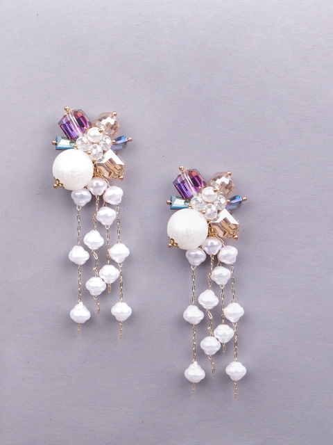 

ODETTE White Classic Drop Earrings