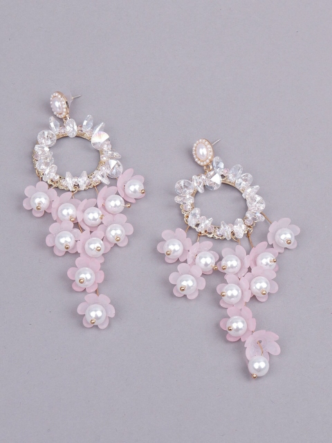 

ODETTE White Contemporary Drop Earrings