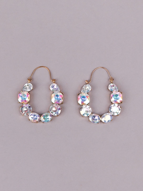 

ODETTE Multicoloured Oval Hoop Earrings, Multi