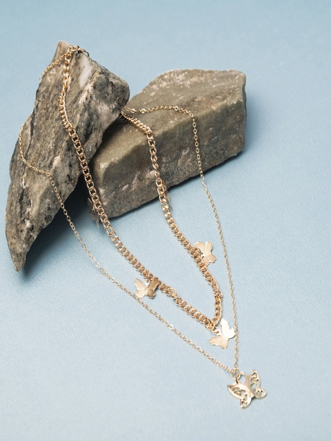 

Jewelz Gold-Toned Gold-Plated Layered Necklace