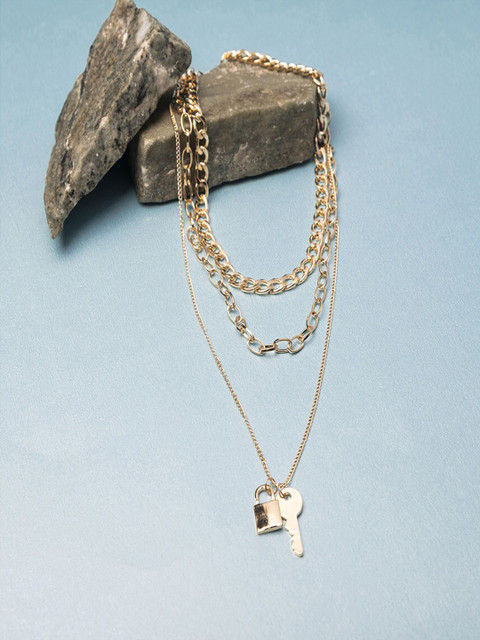 

Jewelz Gold-Toned Gold-Plated Layered Necklace