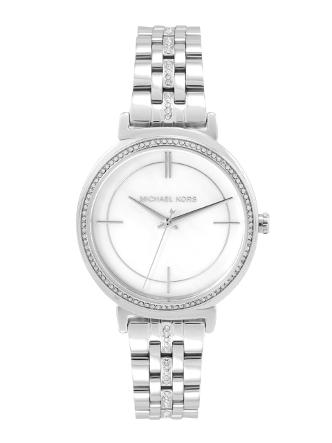 

Michael Kors Women White Stainless Steel Bracelet Style Straps Analogue Watch
