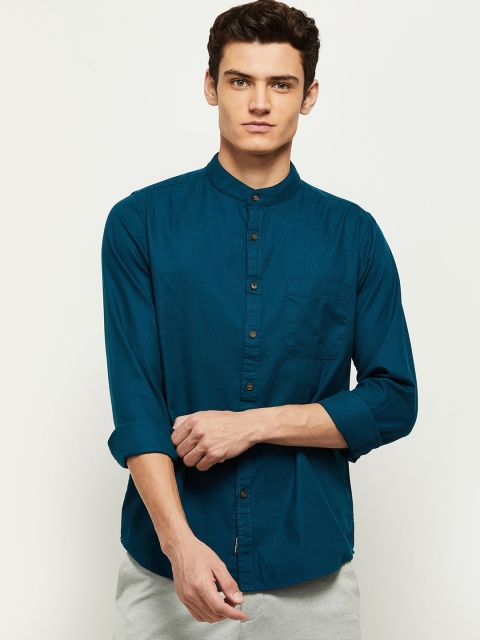 

max Men Blue Casual Shirt