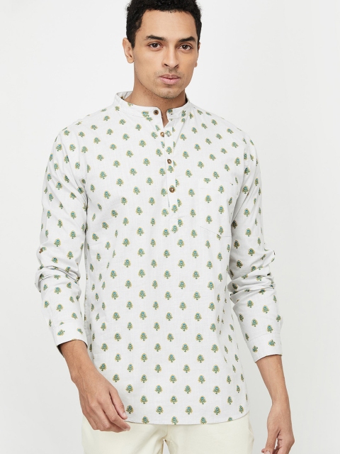 

max Men White Ethnic Motifs Printed Kurta