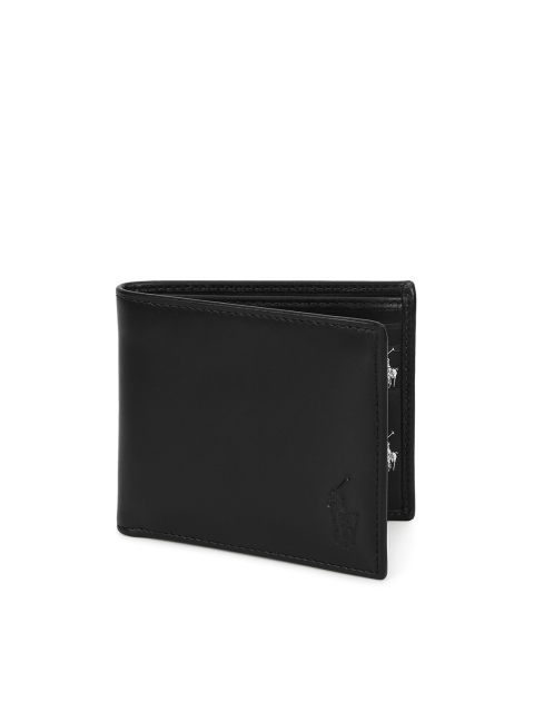 

Polo Ralph Lauren Men Black Leather Two Fold Wallet