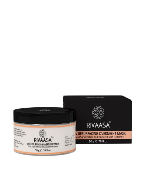 

RIVAASA Skin Resurfacing Overnight Face Mask with Avocado Oil & Mulberry Extract - 50 g, Black