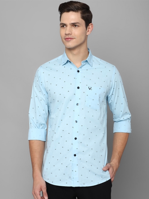 

Allen Solly Men Blue Slim Fit Printed Casual Shirt