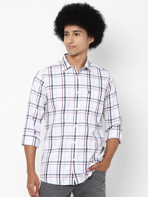 

Allen Solly Men White Slim Fit Checked Casual Shirt
