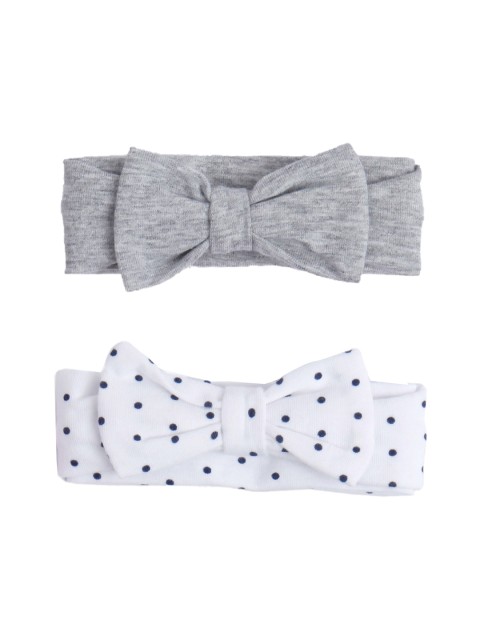 

Baby Moo Kids Grey & White Pack of 2 Headband