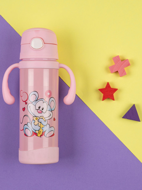 

Baby Moo Kids Pink Animal Water Bottle