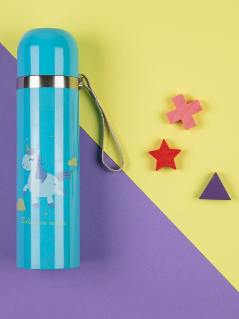 

Baby Moo Blue Unicorn Print Stainless Steel Whimsical Water Bottle