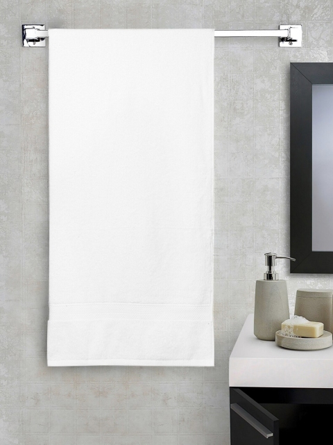 

SPACES White Solid 480 GSM Pure Cotton Bath Towel